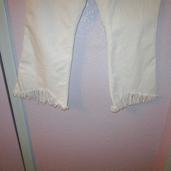 INC International Concepts Flare Jeans 16 High Rise Button Fly Stretch Crop - Picture 5 of 12